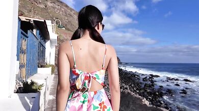 Sky Moon outdoor masturbation