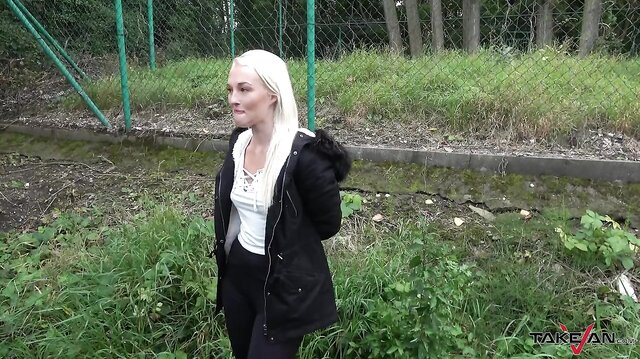 Beautiful blonde fucks in TakeVan