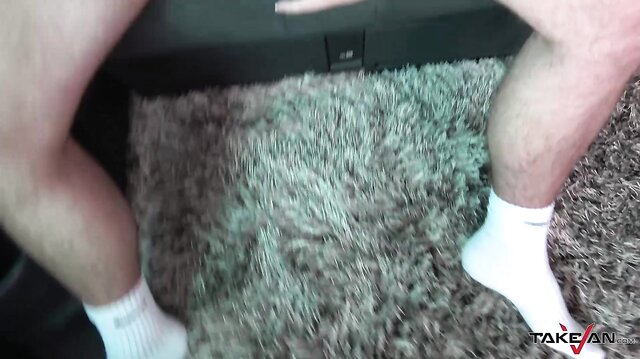 Beautiful blonde fucks in TakeVan