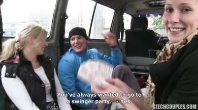 Samantha Bee and Barbara Nova fucking in van in foursome