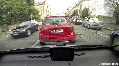 Ani Black Fox fucks horny taxi driver