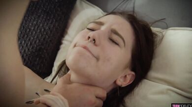 Teen babe Maya Sinn gets cum inside