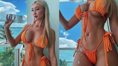 Frances Bentley takes her neighbor's cock in her pussy