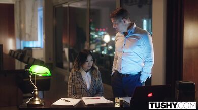 TUSHY - Petite Lulu Chu gets some anal discipline by her boss