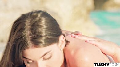 TUSHY - Stunning beauty Stefany has intense anal on the beach