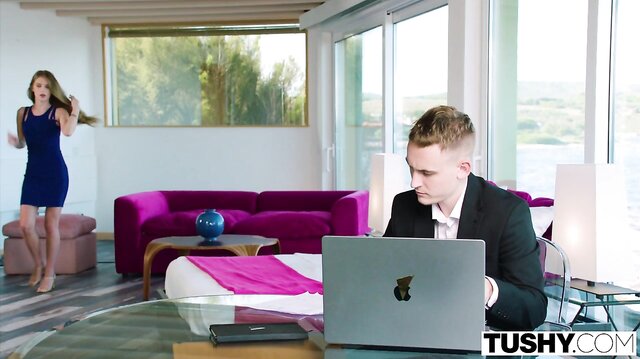 TUSHY - Stunning Little Angel seduces sugar daddy's assistant