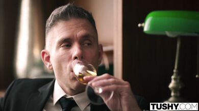 TUSHY - Sultry actress Emily gets dped by her two co-stars