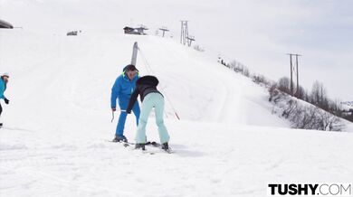 TUSHY - Anal-crazy ski instructor Liya shows off her skills