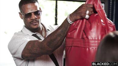 Fit babe Kelsi Monroe takes on Jason Luv's BBC at the gym