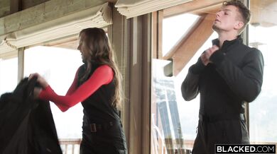 Gorgeous Nicole Kitt and BF Jason Luv share cute snowbunny Stacy Cruz