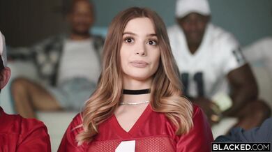 Molly Little gets passed around in 6-BBC gangbang