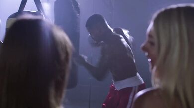 Tiny blonde Cecelia takes on a monster BBC