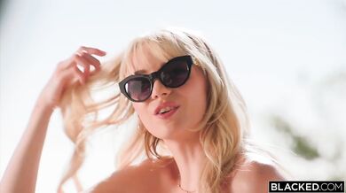 Tiny blonde Cecelia takes on a monster BBC