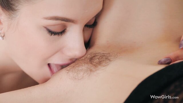 Amazing lesbian couple Liz Ocean and Tiffany Tatum licking each other's pussy