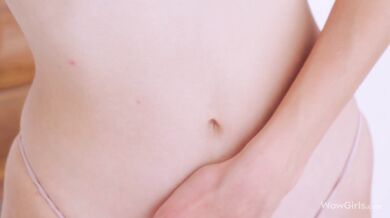 Amazing horny girl Kinsley White plays with her tits and wet pussy