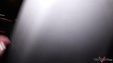 Horny street girl fucks in van