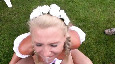 Gangbang in national costume