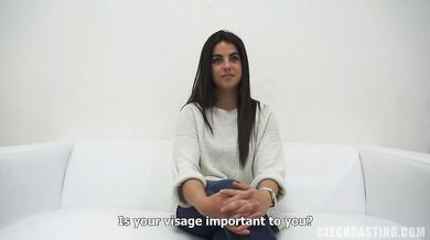 18-year-old amateur Marina shows her naked body at Czech Casting