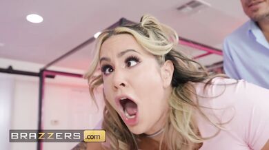 BRAZZERS - Misty Meaner finds the perfect slide Mick's cock in her ass in front of his clients