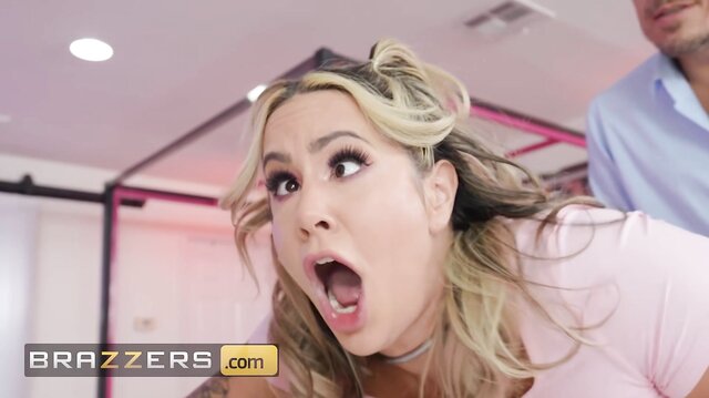 BRAZZERS - Misty Meaner finds the perfect slide Mick's cock in her ass in front of his clients