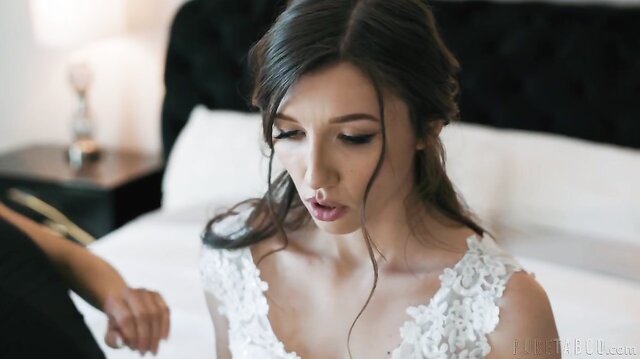 Wedding jitters end with threesome with Reagan Foxx and Mayy Woulfe
