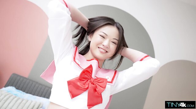 Asian beauty Lulu Chu in cosplay fucks with BWC