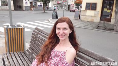 Outdoor POV fuck with a redhead girl