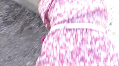 Outdoor POV fuck with a redhead girl