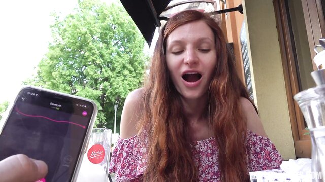 Outdoor POV fuck with a redhead girl