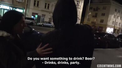 Twins Eveline and Silvia Dellai in homemade threesome