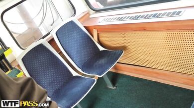 Czech girl fucks in a city park for money