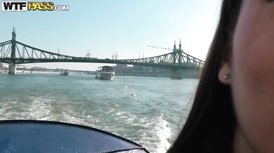 Czech girl fucks in a city park for money