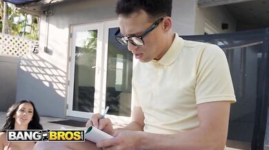 BANGBROS - Tattooed MILF Danae Mari milks her stepson's cock dry inside her hungry mouth