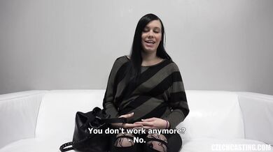 Pregnant amateur at the casting