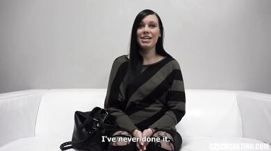 Pregnant amateur at the casting