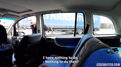 Anal sex with sexy whore in the car