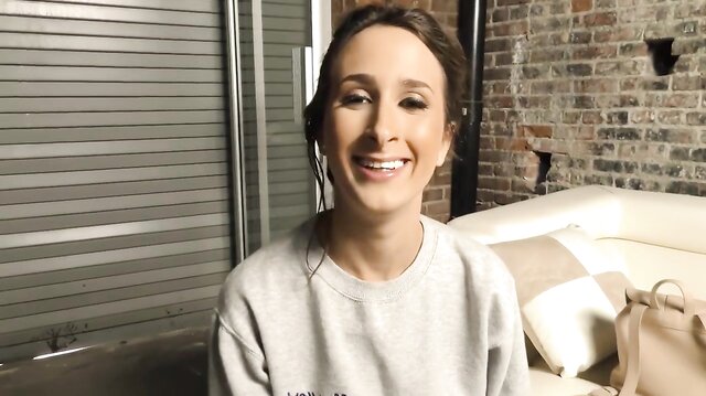 Ashley Adams interracial blowjob gangbang