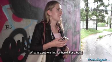 Public Agent Picked up this athletic blonde in the rain