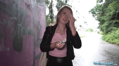 Public Agent Picked up this athletic blonde in the rain