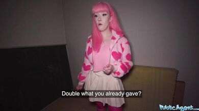 Public Agent - I removed her chastity belt and creampied her wet pussy