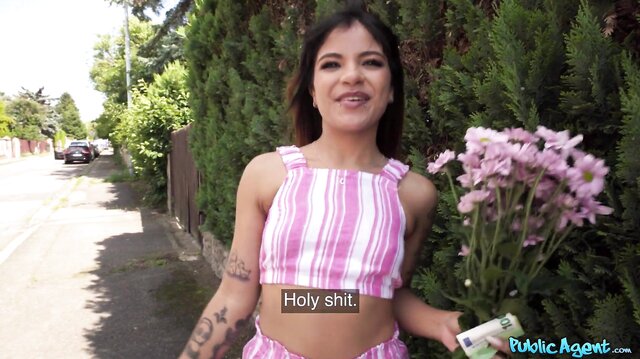 Public Agent - Small and tiny cute latina teen cums on my cock