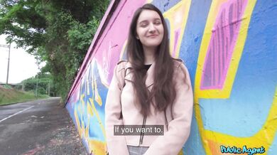 Public Agent - College art student with natural tits dares to have sex outside for first time
