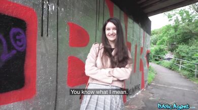 Public Agent - College art student with natural tits dares to have sex outside for first time