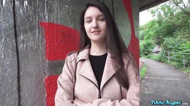 Public Agent - College art student with natural tits dares to have sex outside for first time