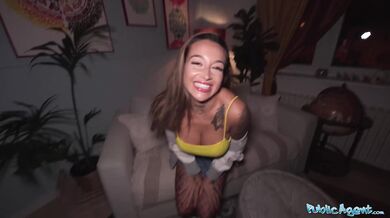 Public Agent - Thick big ass Latina slides it on a big dick