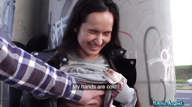 Public Agent - Cute Russian college student talked into fucking outside