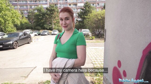 Public Agent - Izzy rolls off my condom to feel me bareback inside her