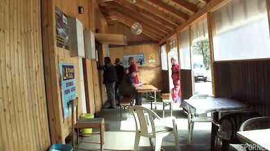 Sex na verejnosti s blondínou