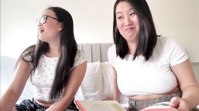 Uwu Tofu and Sakura Lin enjoy family threesome time