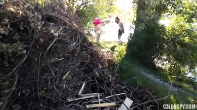 Czech group sex by the lake